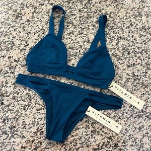 NWT Vitamin A Neutra Bikini Set in Oasis/Teal